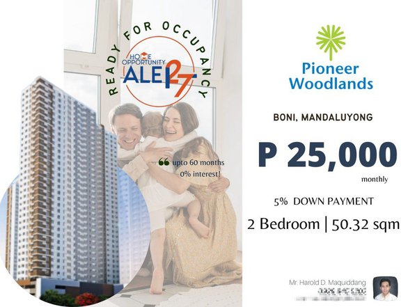 Rent to own 2-bedrooms in Mandaluyong Pioneer St near SM Megamall