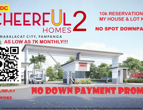 7k monthly NO SPOT DOWN house&lot near Clark inter. airport SMDC