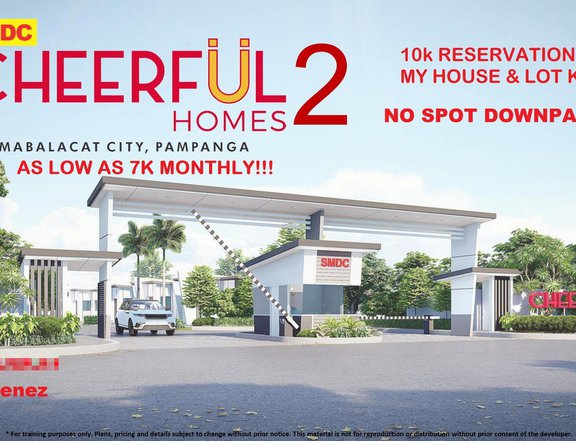 7k monthly NO SPOT DOWN promo SMDC house & Lot in Pampanga