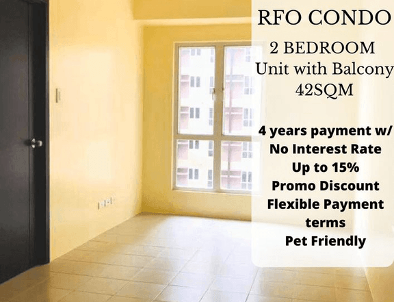 2-BR with balcony Ready for Occupancy 25k Monthly No Interest Rate