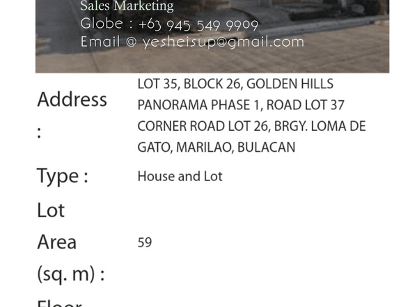 Bank foreclosed House and Lot Golden hills Loma de gato Marilao