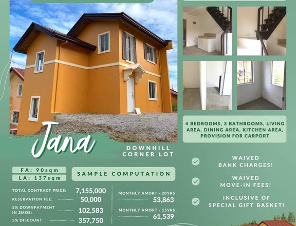 READY FOR OCCUPANCY 4-BR 3-T&B JANA DH IN TRECE  SAVE UP TO 1.073M