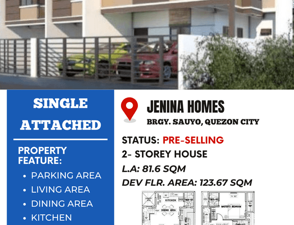 AFFORDABLE PRE-SELLING HOUSE AND LOT IN BRGY. SAUYO, QUEZON CITY