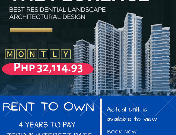RENT-TO-OWN Condo Unit 4Years To Pay : 43 sqm 1 Bedroom with Balcony