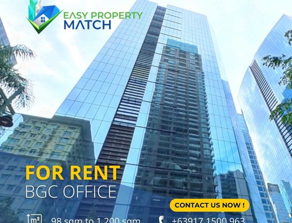 BGC OFFICE SPACE FOR RENT Alveo Park Triangle Tower 100 sqm - 1000 sqm
