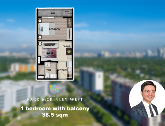 Park Mckinley West 1 BR balcony Preselling Bgc condo for sale The Fort