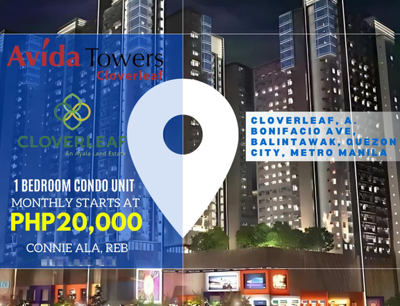 Condo For Sale in Quezon City, Avida Towers Cloverleaf near Ayala Mall