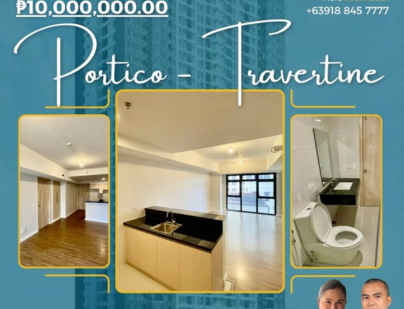 Brand New 1 Bedroom Unit For Sale at The Travertine at Portico near Ortigas Center, Pasig