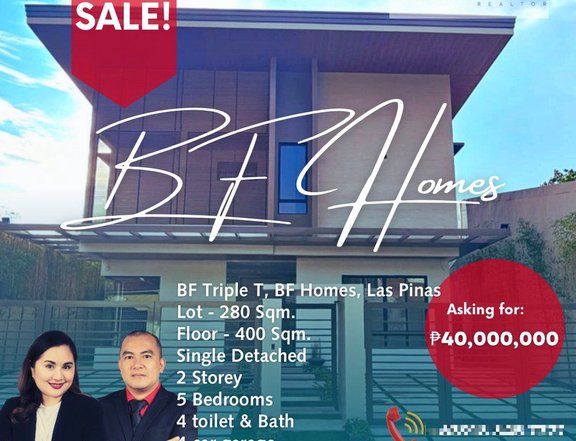 Brand New Modern 5-Bedroom House For Sale with Swimming Pool at BF Triple T, BF Homes, Las Pinas