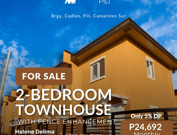2-bedroom Ready for Occupancy Townhouse For Sale in Camella Pili