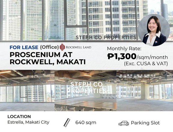 For Lease: Premium Office at Proscenium at Rockwell, located at Makati, RCBC Plaza, GT Tower