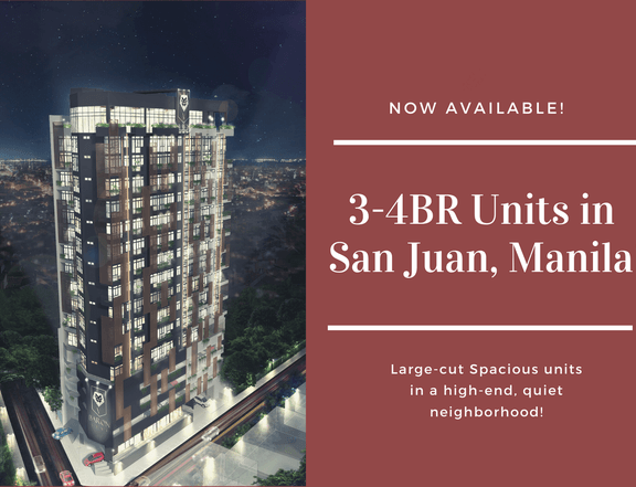 Pre-selling 3BR Units near Greenhills Condominium in San Juan for Sale