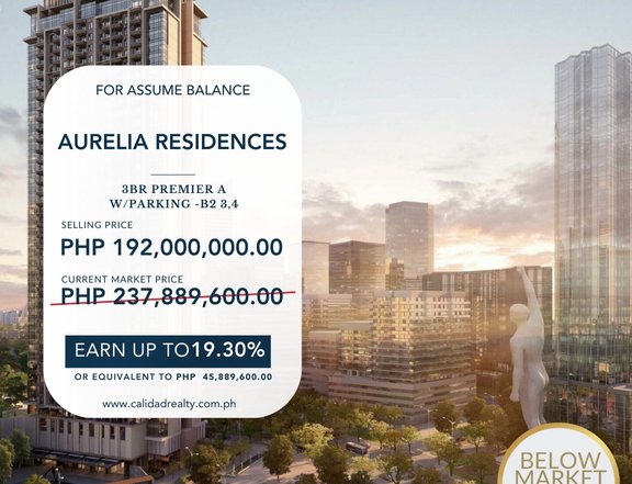 For Sale 3 Bedroom | Pre Selling Condo Unit at The Aurelia Residences, BGC, Taguig - BMP0046