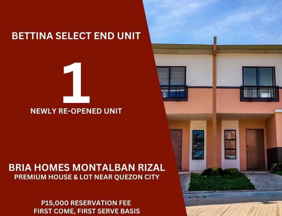 REOPEN UNIT 2-bedroom Townhouse For Sale in Montalban Rizal
