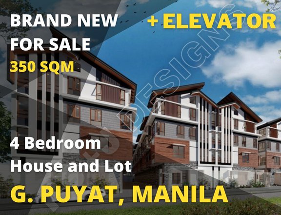 Townhouse for sale in Manila with ELEVATOR and SMART HOME SYSTEM