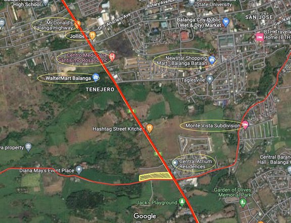 CORNER LOT IDEAL FOR COMMERCIAL ALONG PROVINCIAL HIGHWAY BATAAN NEAR VISTA MALL AND WALTERMART