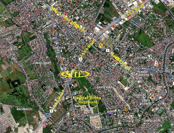 FOR SALE COMMERCIAL LOT ALONG JASA ROAD PAMPANGA BESIDE MEGAWORLD CAPITAL TOWN