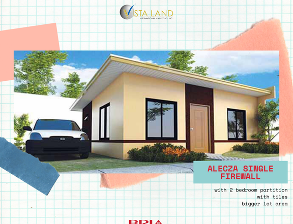 ALECZA SINGLE FIREWALL HOUSE MODEL BUNGALOW TYPE IN BARAS RIZAL