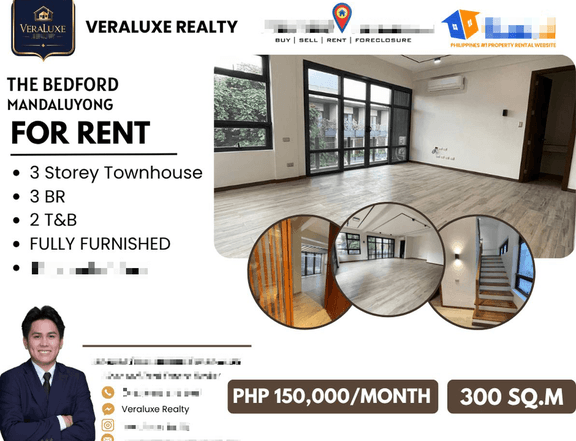 3-bedroom Townhouse For Rent in Mandaluyong