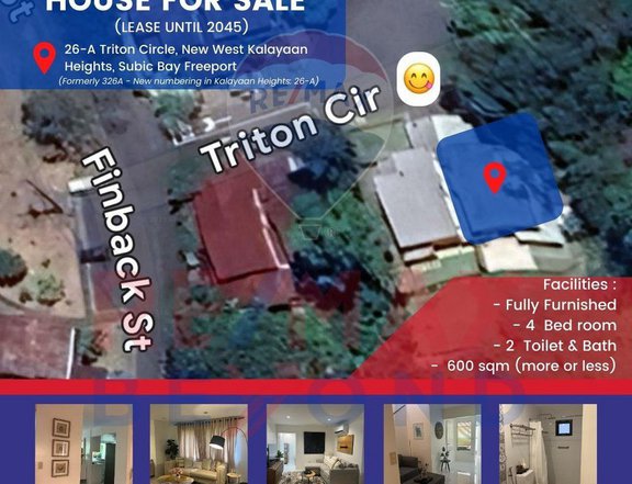 HOUSE FOR SALE in Subic Bay Freeport   (lease until 2045)