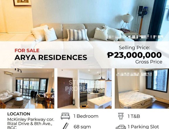 Premium BGC 1-Bedroom Condo at Arya Residences, Bonifacio Global City