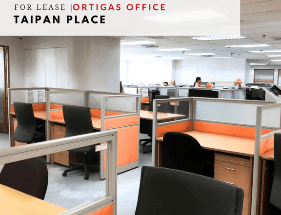 For Lease Office Ortigas Center 380sqm in Taipan Place, Pasig City