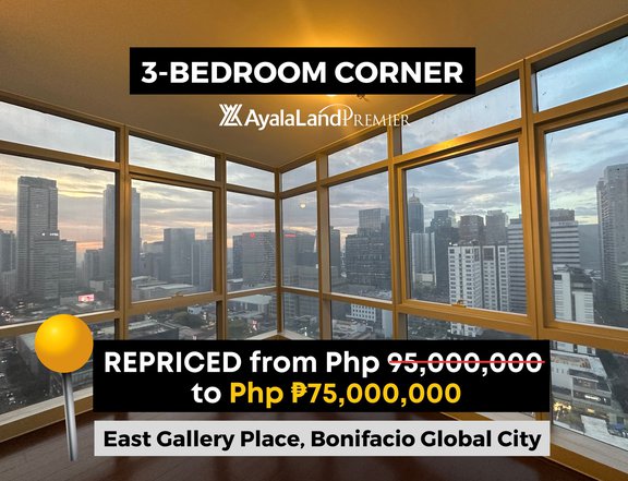 East Gallery Place, Bonifacio Global City - REPRICED TO PHP 75M FROM PHP 95M