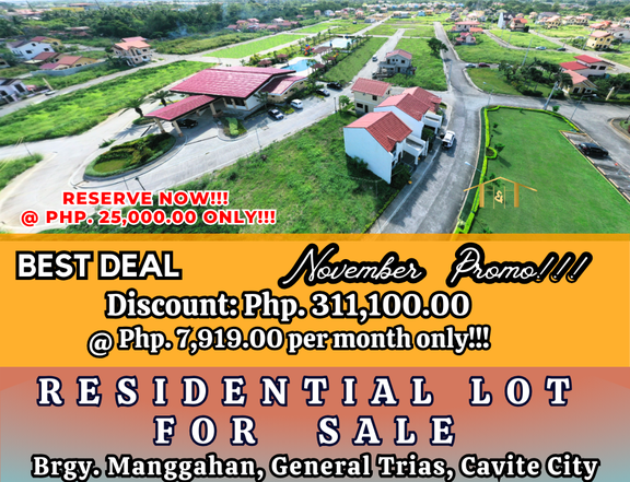 RESIDENTIAL LOT FOR SALE IN AN EXCLUSIVE SUBDIVISION IN GENERAL TRIAS, CAVITE