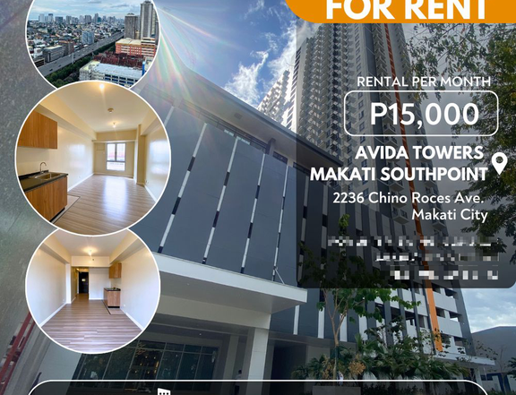 Studio unit for rent in Avida Towers Makati Southpoint