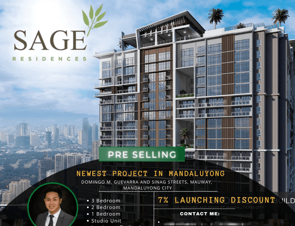 32.00 sqm 1-bedroom Condo For Sale in SAGE Mandaluyong Metro Manila