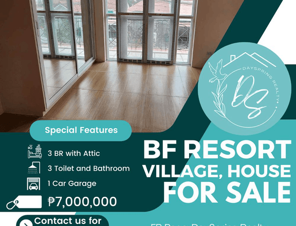 Newly Renovated Townhouse for Sale in BF Resort Village 7M ONLY