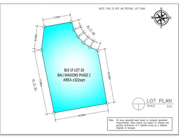 322sqm Residential lot for Sale in Bali Mansions South Forbes Silang Cavite