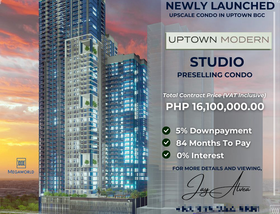 40 sqm. Studio Condo For Sale In Uptown BGC - UPTOWN MODERN
