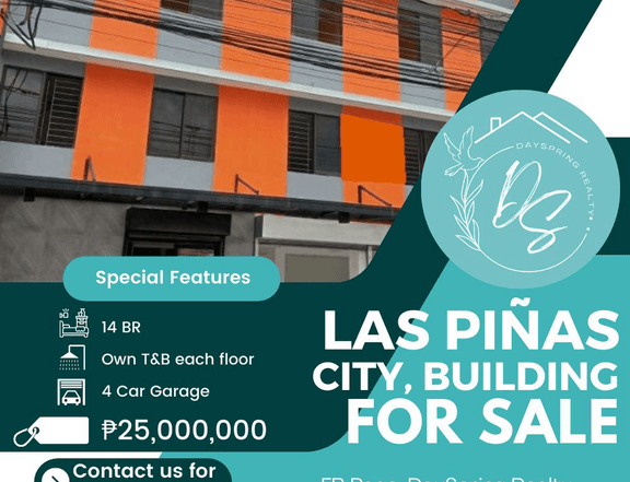 Building for Sale at 25M in Las Pinas City with 45k Monthly