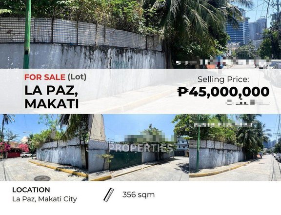 Makati Corner Lot located at La Paz for Sale - accessible to Chino Roces, CBD, Pasay, and Manila