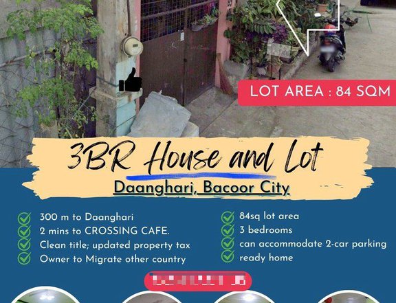 3bedrooms House & Lot in Daanghari, Bacoor City