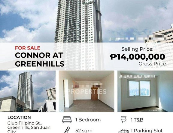 For Sale in Greenhills 1BR at Connor at Greenhills, San Juan City, New