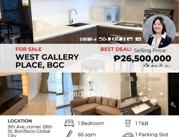 Premium BGC, West Gallery Place by Ayala Land Premier, 1-Bedroom for Sale Fully Furnished  Condo