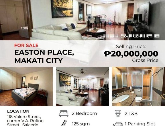 For Sale Makati 2-Bedroom Condo at Easton Place, Makati City, Valero