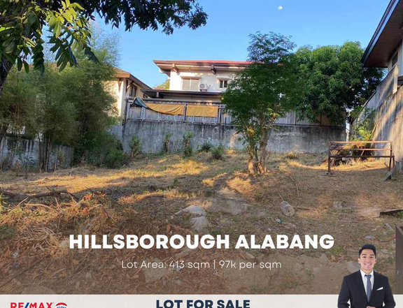 413 sqm lot for sale in Hillsborough Alabang Muntinlupa @ 97k per sqm