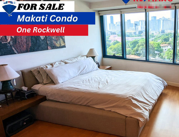 For Sale 3BR One Rockwell West: Semi-Furnished, Corner Unit