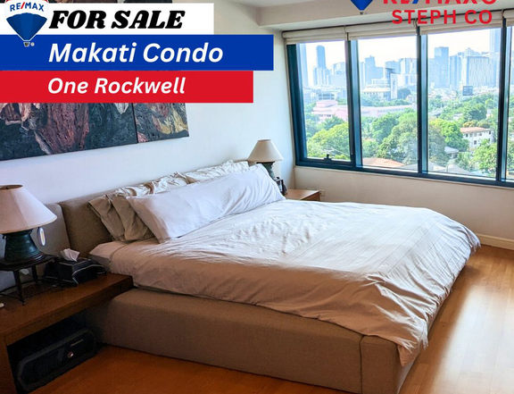 For Sale 3BR One Rockwell West: Semi-Furnished, Corner Unit