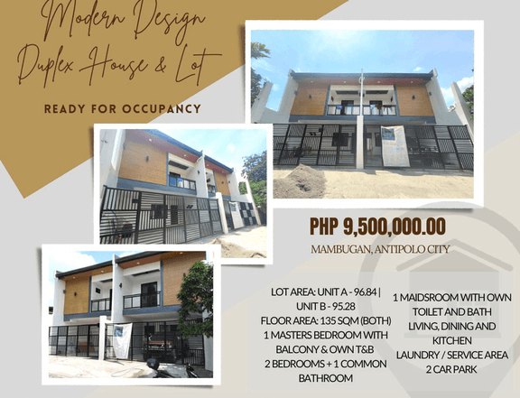 Modern Duplex House and Lot in Antipolo near Xentro Mall