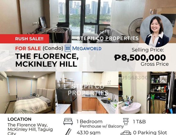 Rush Sale! McKinley Hill 1-Bedroom Penthouse at The Florence, Taguig