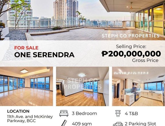 BGC Special Garden 3-Bedroom at One Serendra, Bonifacio Global City