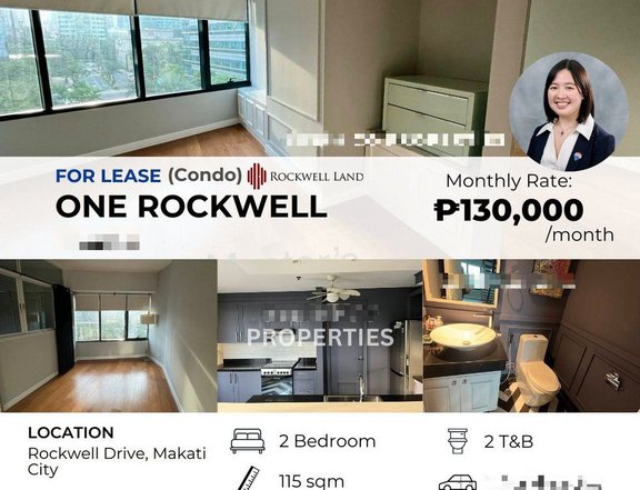 One Rockwell East - 2 Bedroom Condo, Garden Villas, Manansala, Joya Lofts, Proscenium, Kirov, Sakura