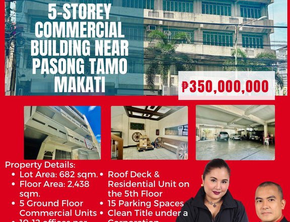 5-Storey Prime Commercial Building For Sale near Pasong Tamo Makati
