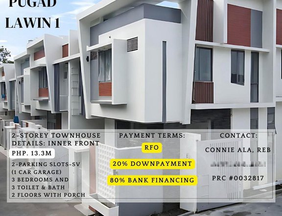 2 Storey Townhouse For Sale in Pugad Lawin 1, 8 Edsa Munoz