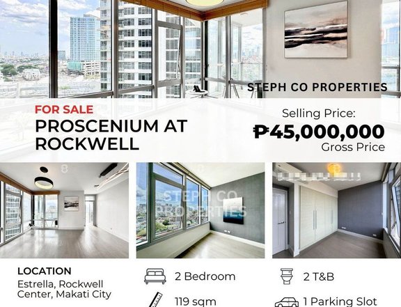 Luxurious Proscenium at Rockwell, Makati City, 2 Bedroom for Sale