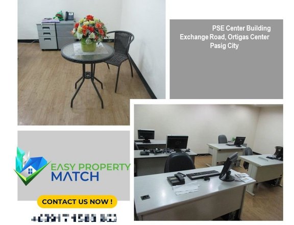 Fitted 100 sqm Tektite PSE Ortigas Office Space for Rent plug and play